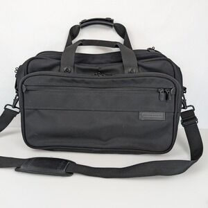 Briggs & Riley 17" Black Laptop Bag Briefcase Messenger Shoulder Business Travel